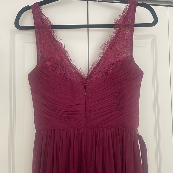 BHLDN size 2 maroon / cranberry floor length dress. Worn once. - Picture 1 of 4